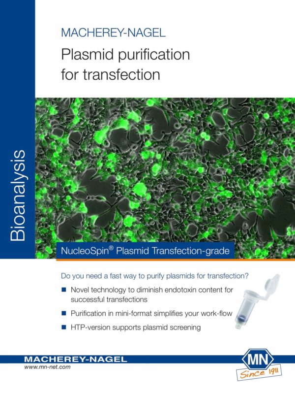 Plasmid purification for transfection - NucleoSpin® Plasmid ...
